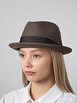 Шляпа STETSON арт. 1398126 PLAYER WOOLFELT (коричневый / серый)
